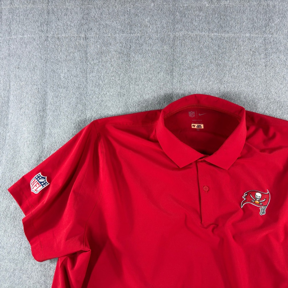 Tampa Bay Buccaneers Nike Dri-FIT Polo 3XL Red Team Issued Sean Conley NFL